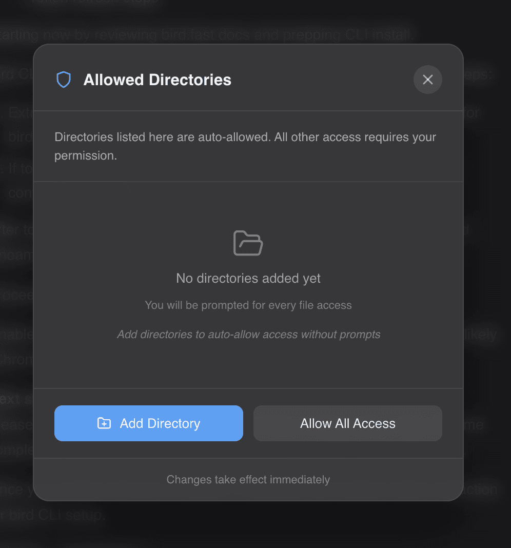 Directory Guardrails Interface